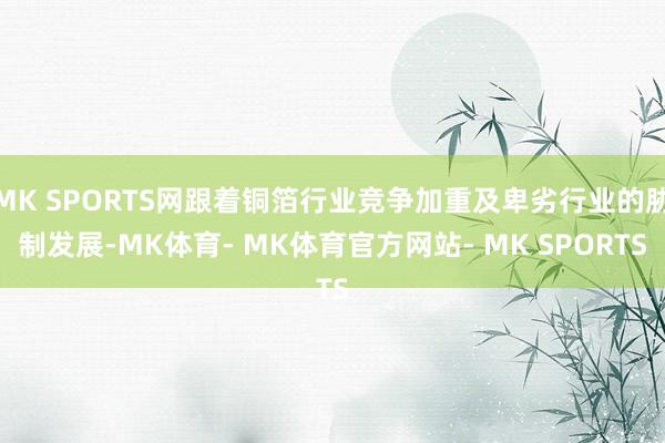 MK SPORTS网跟着铜箔行业竞争加重及卑劣行业的胁制发展-MK体育- MK体育官方网站- MK SPORTS