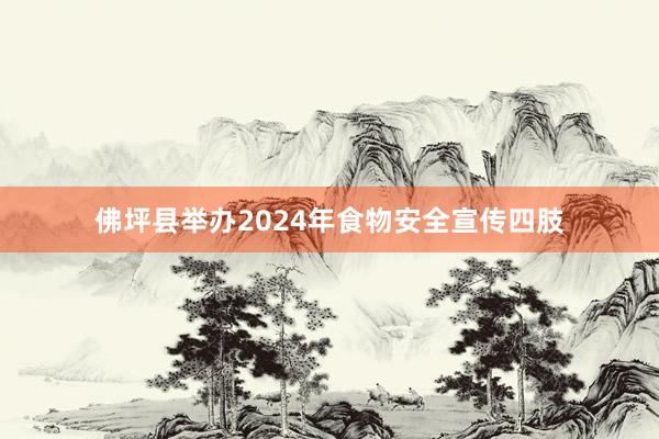 佛坪县举办2024年食物安全宣传四肢